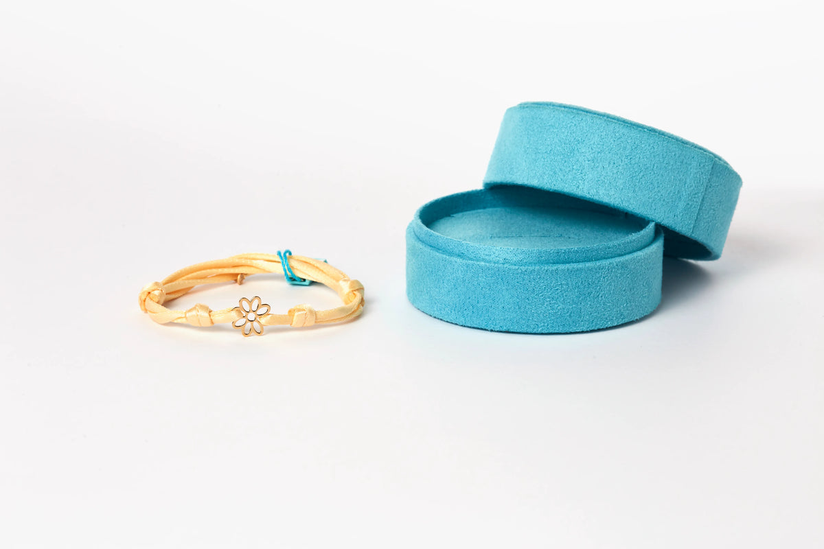 Bracciale Satin-Line con margherita