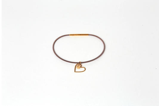 Bracciale in acciaio con cuore