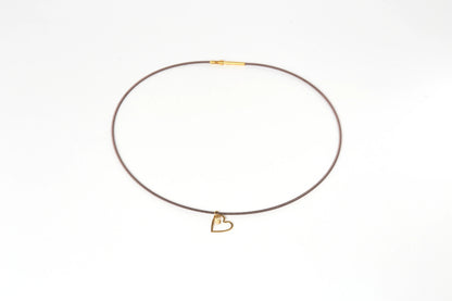 Collana di acciaio con cuore
