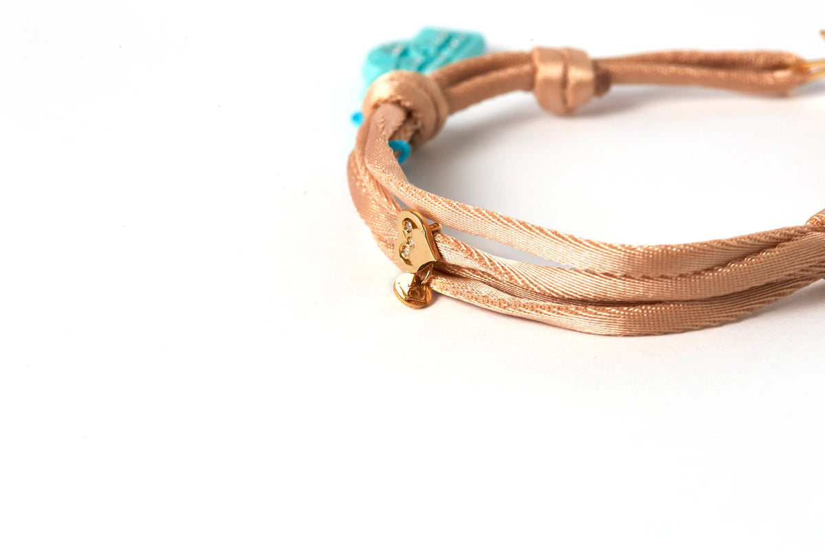 Bracciale Satin-Line con croce Tao