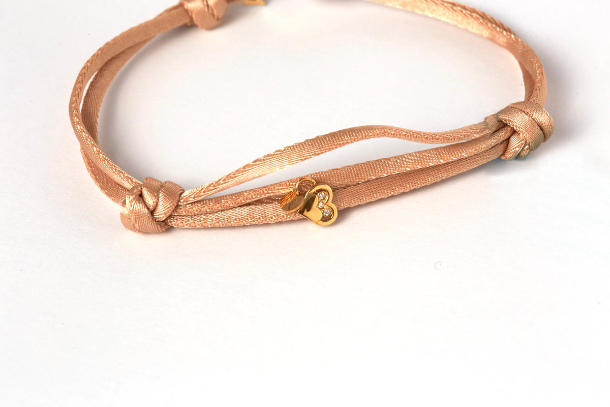 Bracciale Satin-Line con croce Tao
