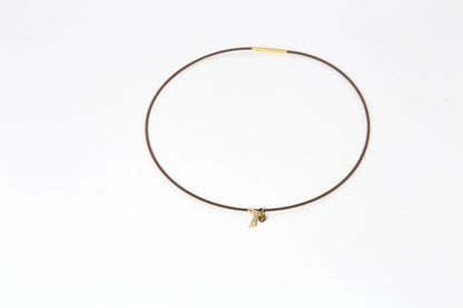 Collana di acciaio con croce Tao