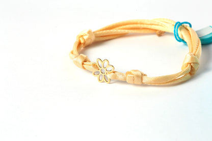 Bracciale Satin-Line con margherita