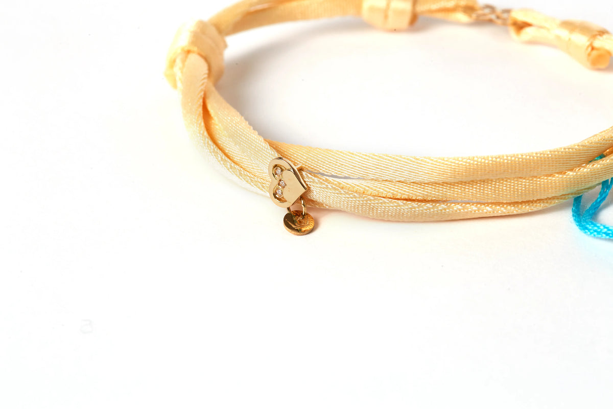 Bracciale Satin-Line con margherita