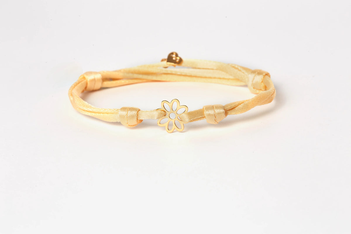 Bracciale Satin-Line con margherita