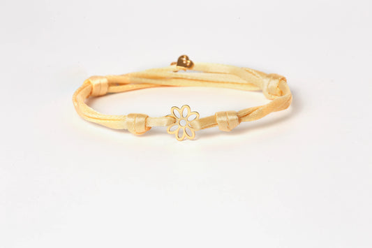 Bracciale Satin-Line con margherita