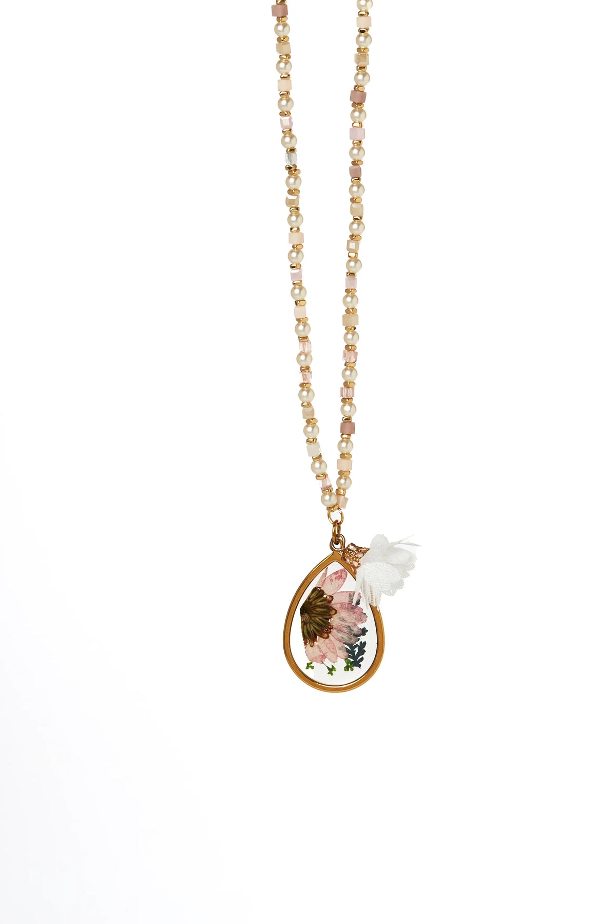 Collana artigianale - Collezione Essenza - Tonalità Rosa Cipria