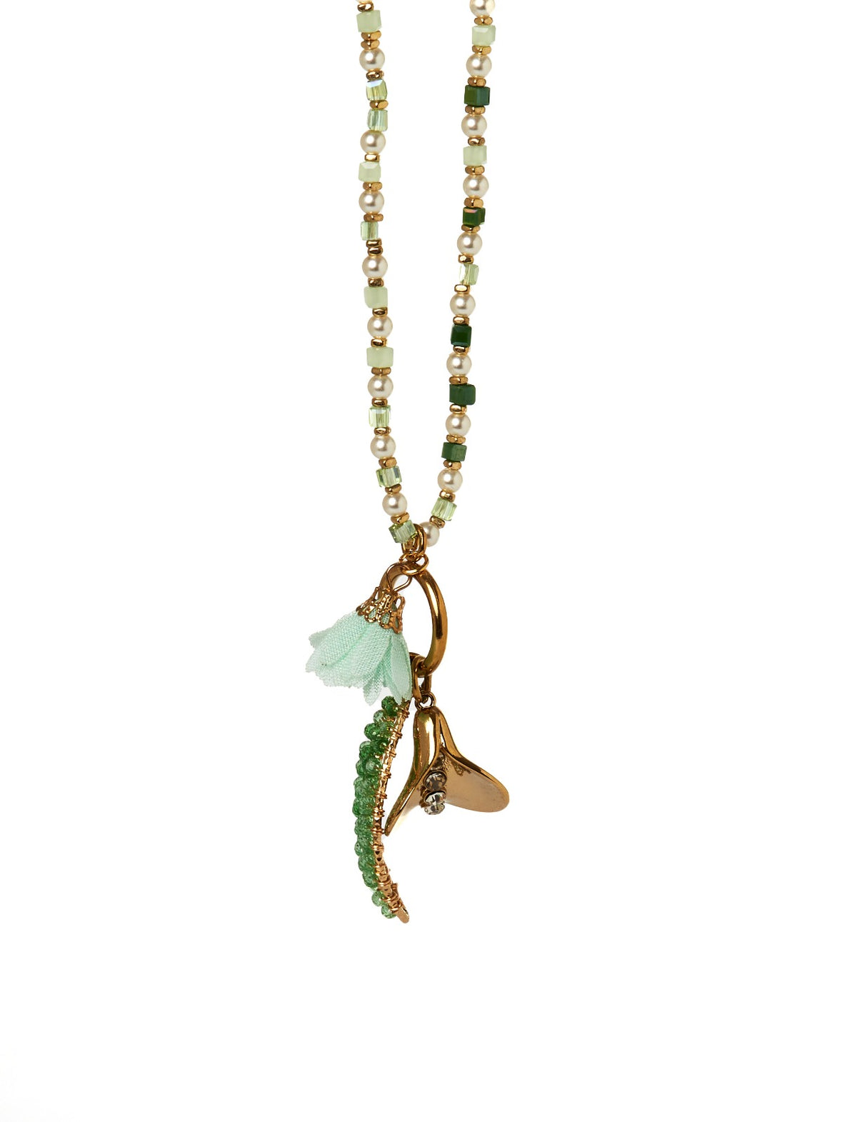 Collana artigianale - Collezione Essenza-Tonalità Verde Menta